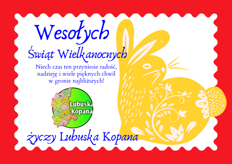 Niebieska Rysunkowa Życzenia Wielkanocne Kartka